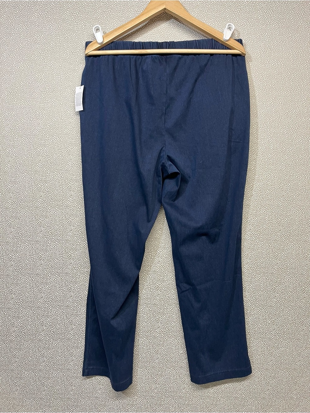 🆕 L (14-16) Lands’ End Sport Knit Straight Leg Elastic Waist Denim Pants NWT - Picture 5 of 12